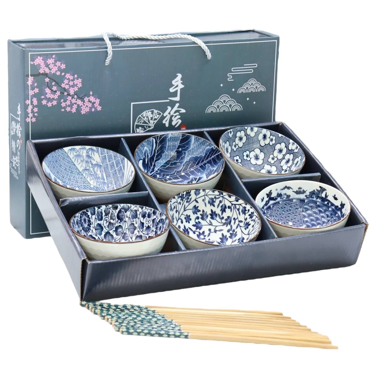 پک کادویی ۶ عددی کاسه و چاپستیک