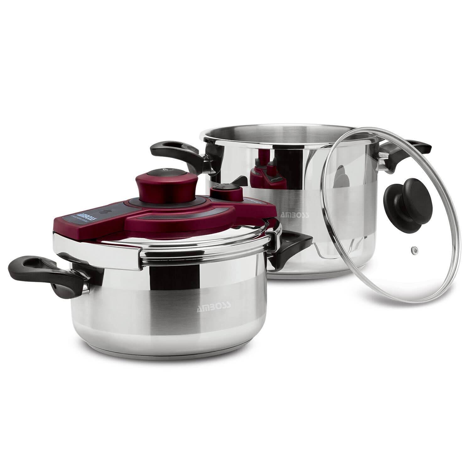 زودپز دوقلو آمبوس مدل درب قفل دکمهای