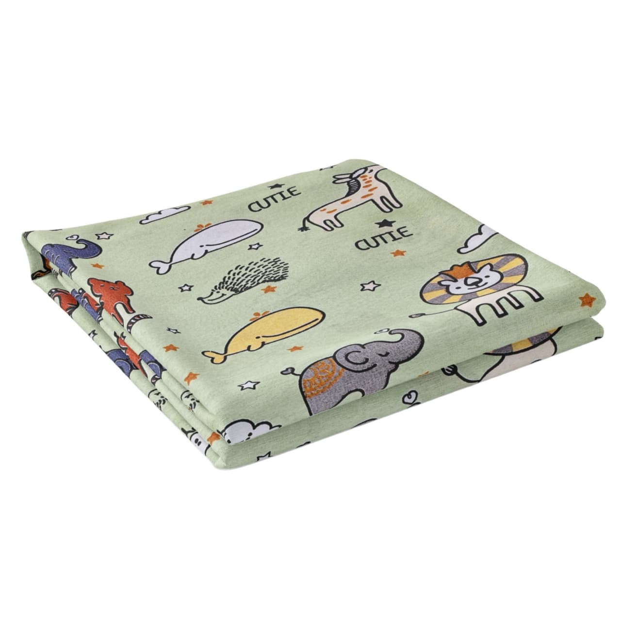 ملحفه تشک کشدار مدل باغ وحش یک نفره سایز 90×200 سانتیمتر