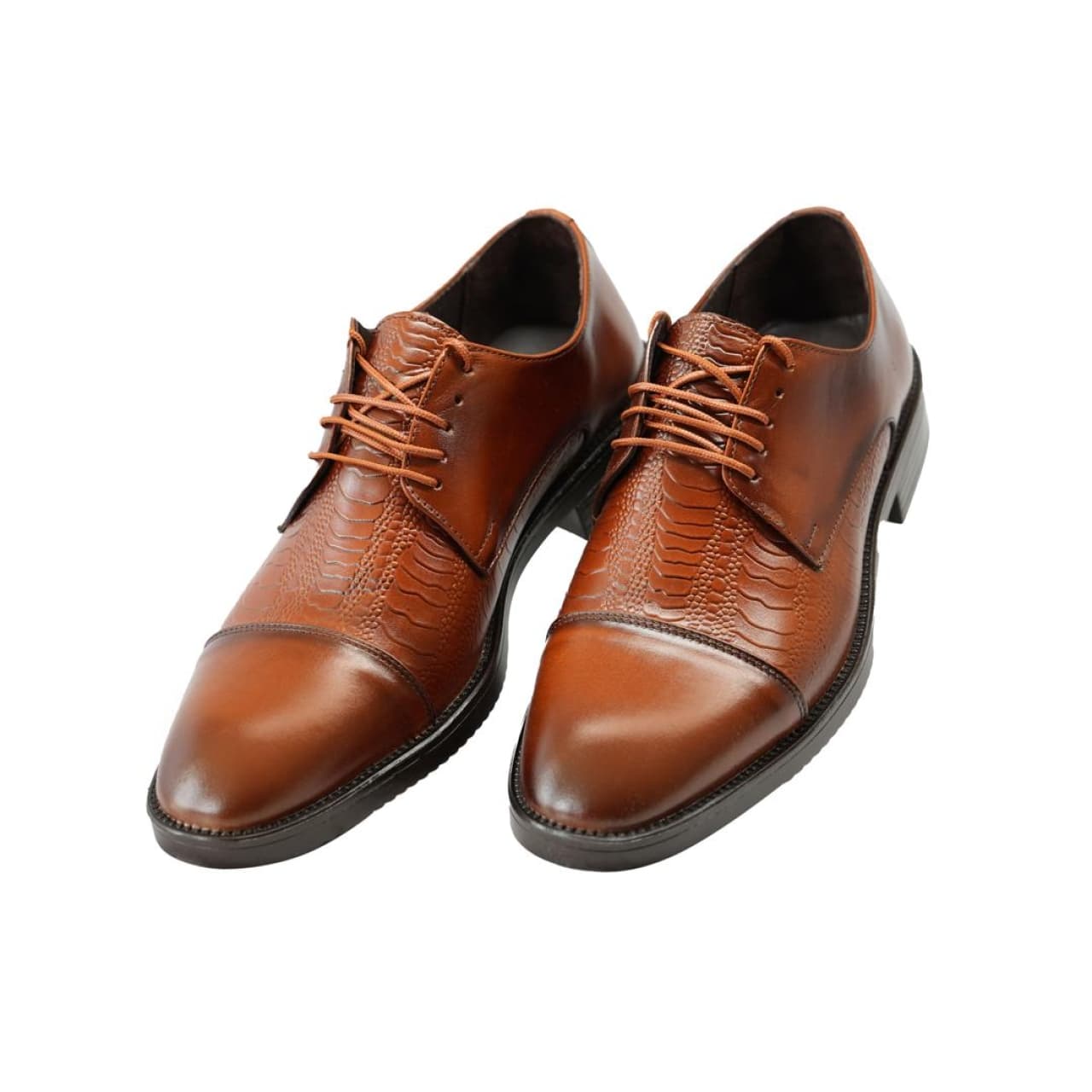 کفش مردانه چرم نعمتی مدل m100 بندی رنگ عسلی