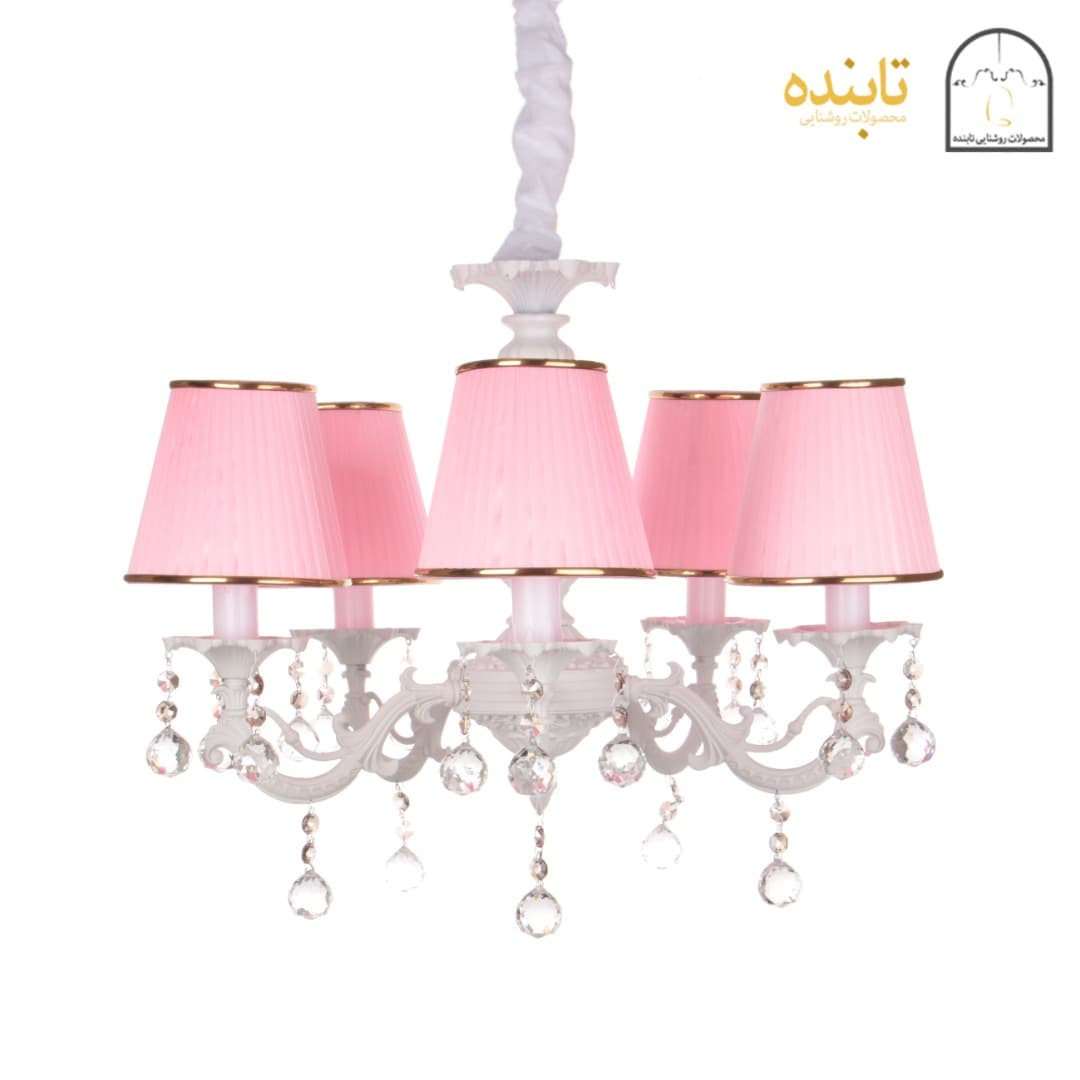 لوستر فلزی پیچک با آویز گوی RPNZ