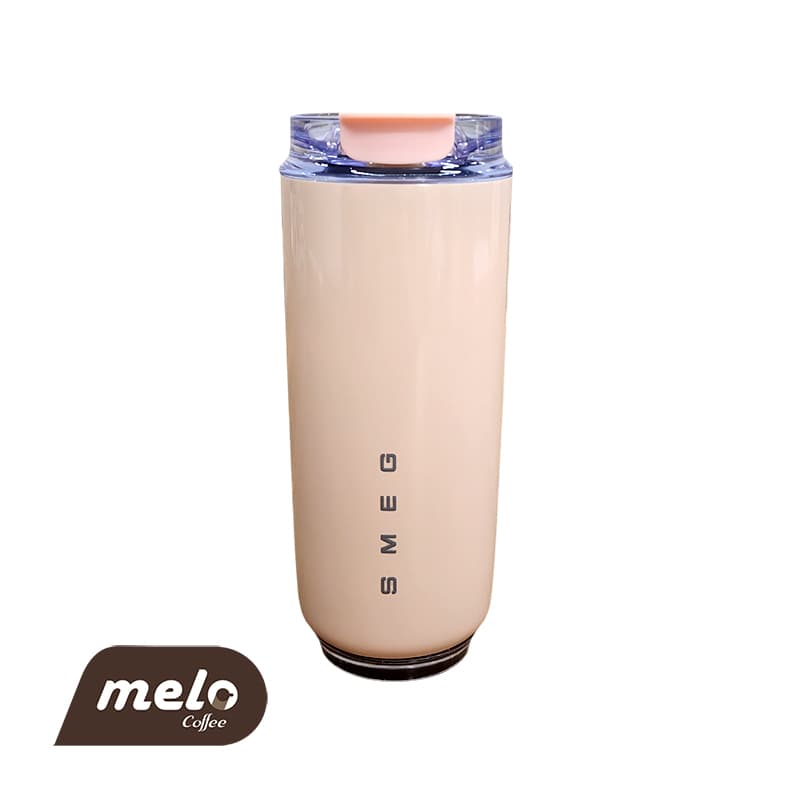 تراول ماگ اسمگ 500 میل صورتی مدل SMEG Wall Mug Pink 500 ML