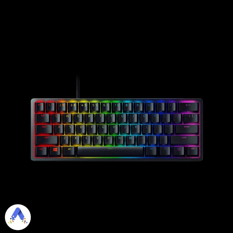 کیبورد گیمینگ RGB مکانیکال سیمی ریزر مدل HUNTSMAN MINI