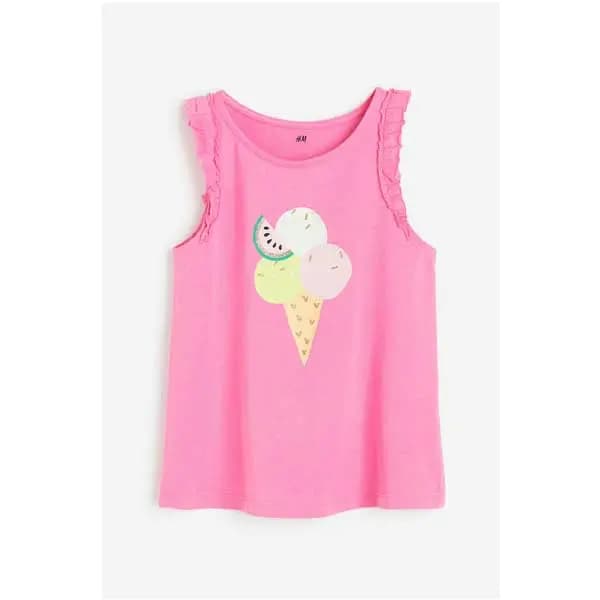 تاپ دخترانه بچه گانه برند اچ اند ام مدل Ice Cream