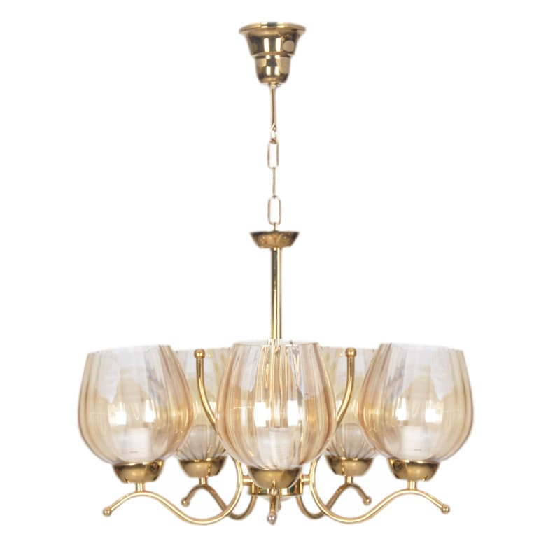 لوستر 5 شعله چشمه نور کد A804/5-G طلایی