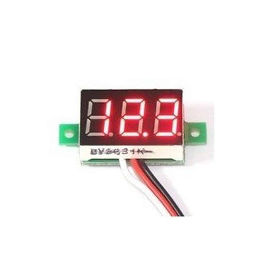 ماژول ولتمتر 3 دیجیت DC 0-100V سایز 0.36 اینچ