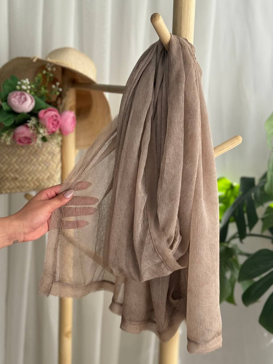 شال نخ ابریشم قابدار