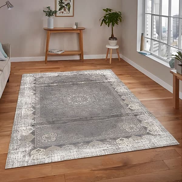 کاور فرش طوسی نگین ترمه مدل 427