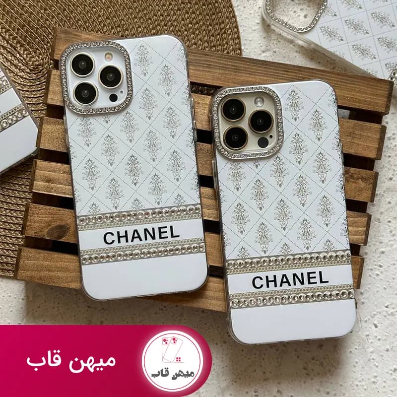 قاب گوشی آیفون نگین دار CHANEL - کد (۴۴۶۰۴)