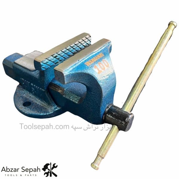 گیره رومیزی ایران صنعت سایز 100 با فک فولادی