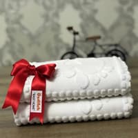 حوله پا ۲ عددی ازدیلک سفید 50×70