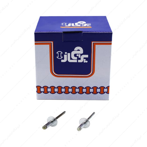 میخ پرچ گل پهن سایز 4×12 میلی متر برند پرچ ساز بسته 600 عددی