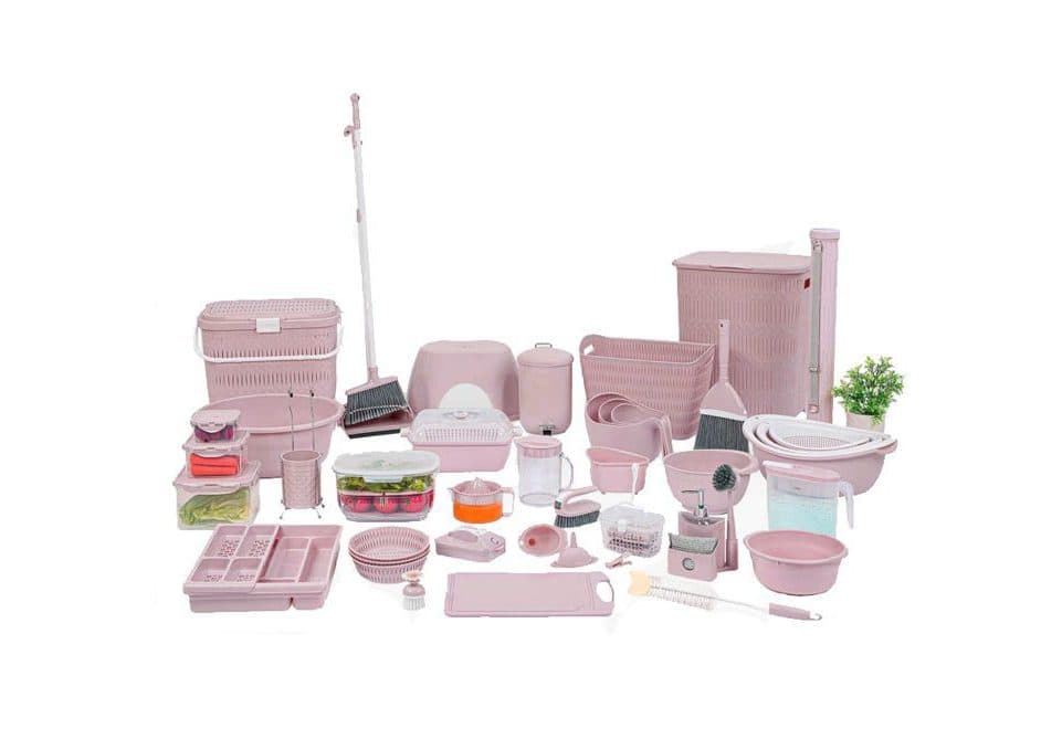 سرویس پلاستیک لیمون 64 پارچه طرح جدید 1404 مدل بامبو (40 آیتم)