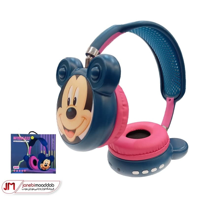 هدست بی سیم فانتزی طرح میکی ماوس چاپی مدل B09