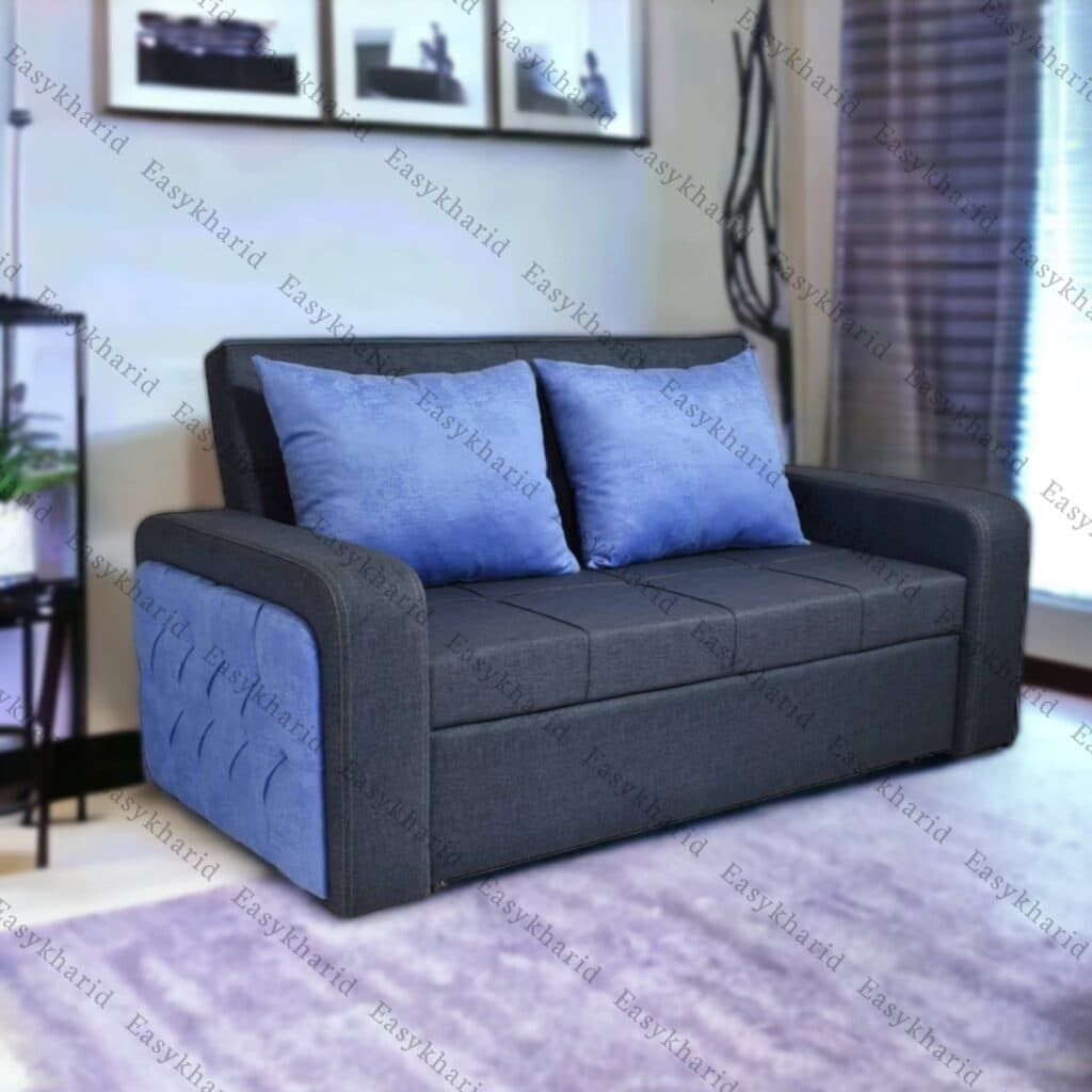 مبل تختخوابشو 2 نفره مدل گرند لمسه دوزی شده