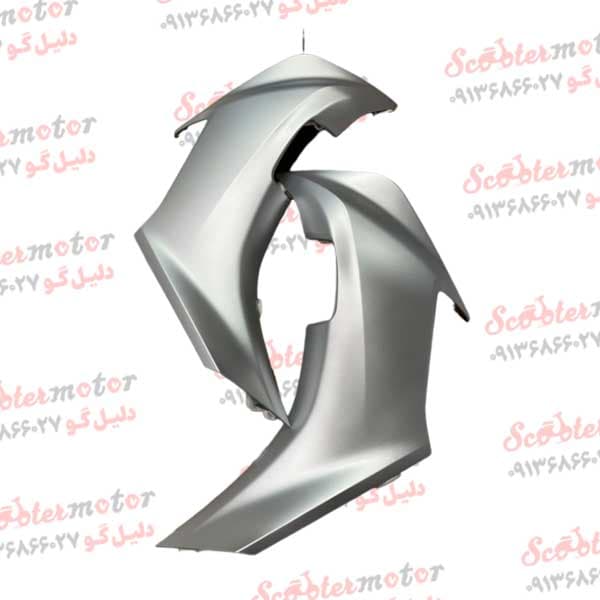 قاب (کاور) فلاپ بغل چراغ نقره ای مات موتور طرح ایروکس اتاق جدید NVX (جفتی)
