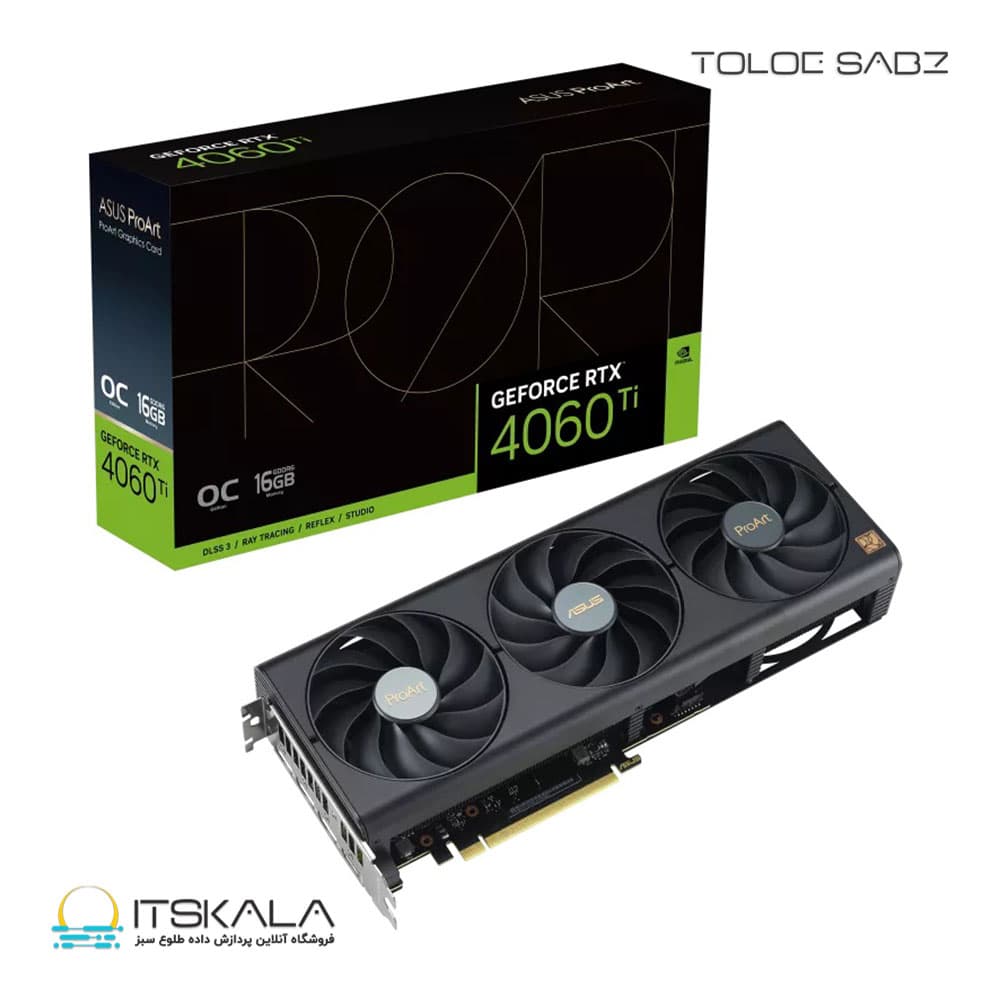 کارت گرافیک ایسوس مدل ProArt RTX 4060 Ti 16GB OC