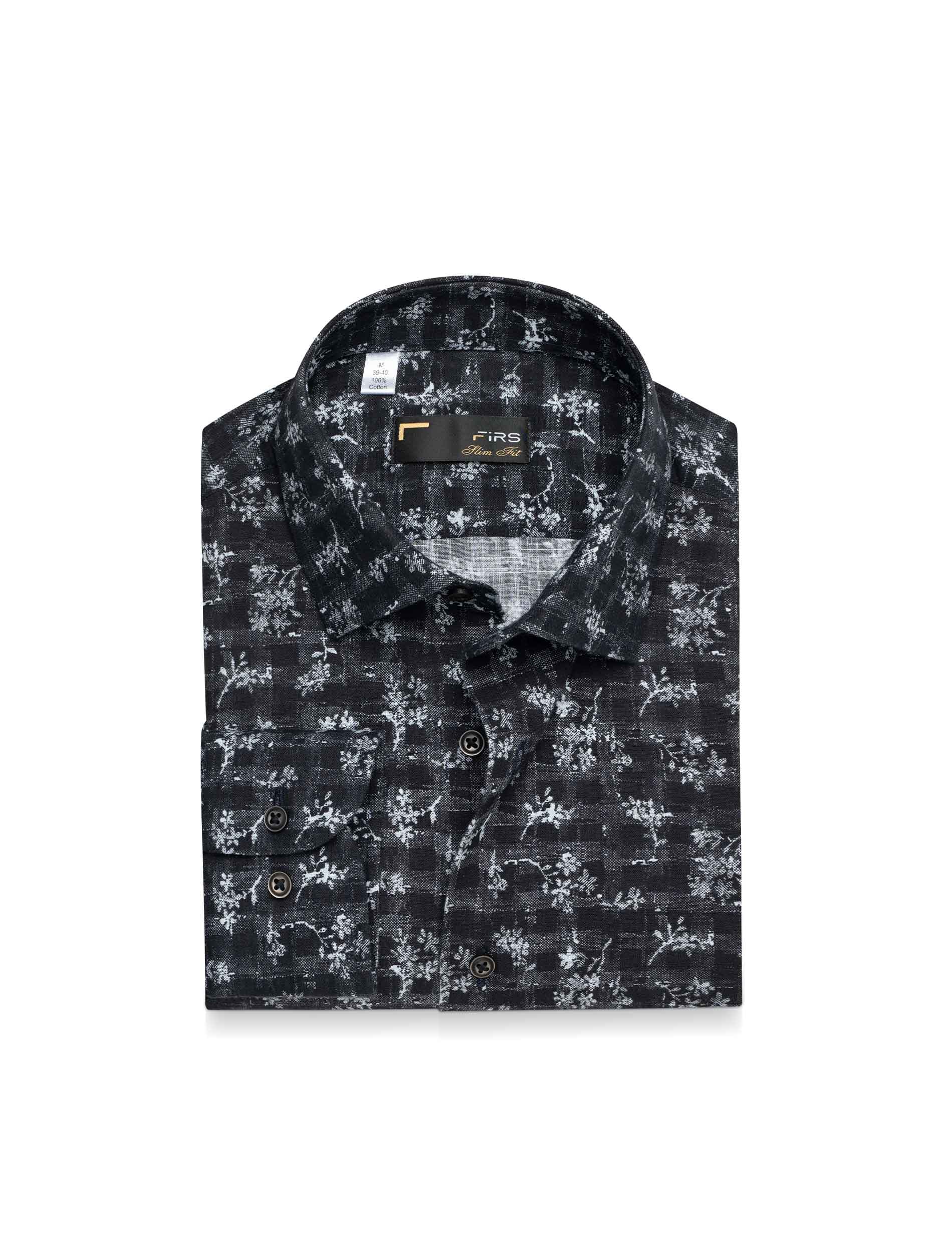 پیراهن آستین بلند طرح دار