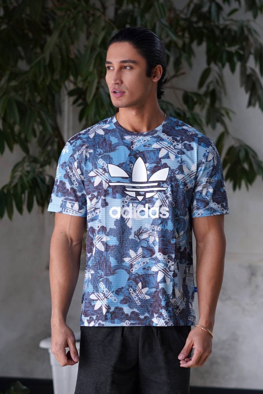 تیشرت ورزشی مردانه آدیداس لاکراکش سوزنی درشت کد ۴۱۰۶