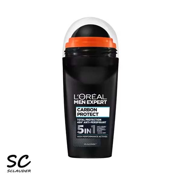 مام رول ضد تعریق مردانه لورال L’oreal مدل کربن پروتکت 5 در 1 Men Expert