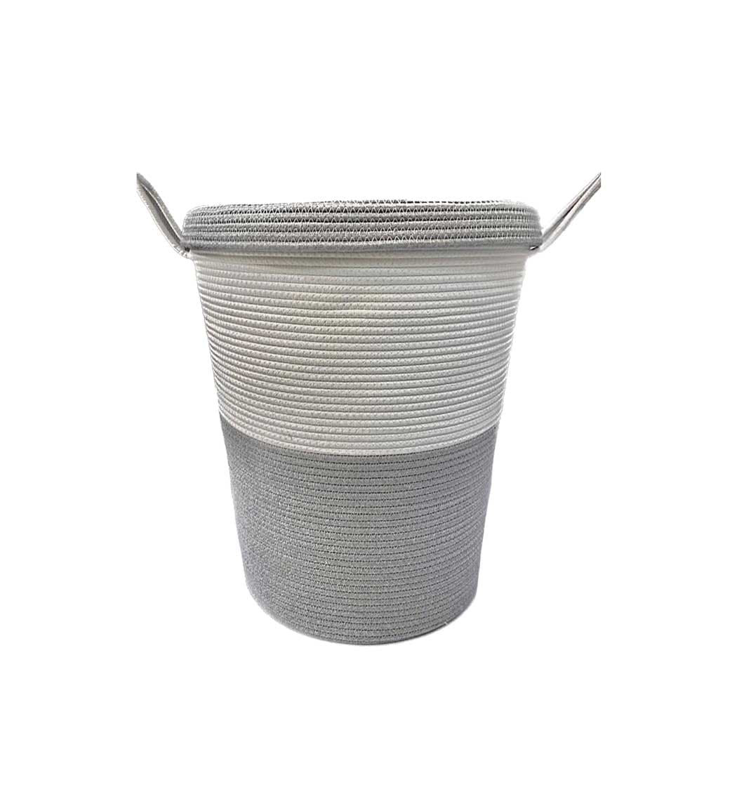 سبد لباس کنفی بزرگ دسته دار {Woven Storage Baskets}