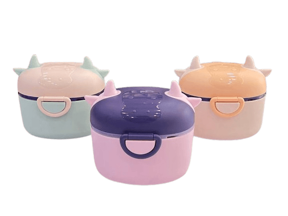 ظرف انبار غذا و شیر خشک پیمانه دار ضد رطوبت با حجم 230 گرم طرح گاو