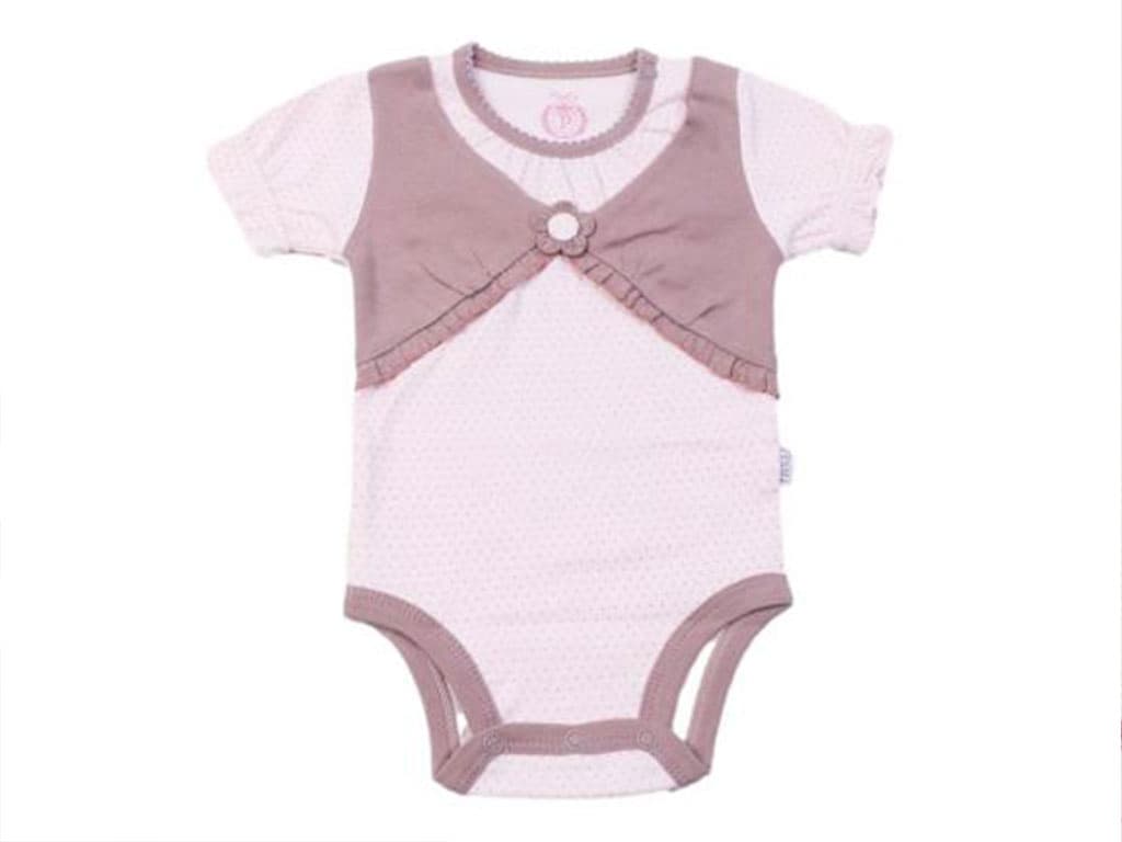 بادی آستین کوتاه نوزادی دخترانه طرح یاس پاریز Pariz