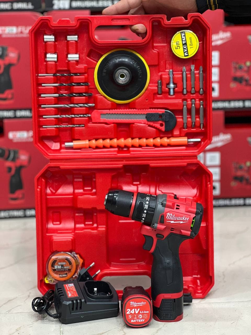 دریل شارژی پولیش دار۲۴ طرح میلواکی