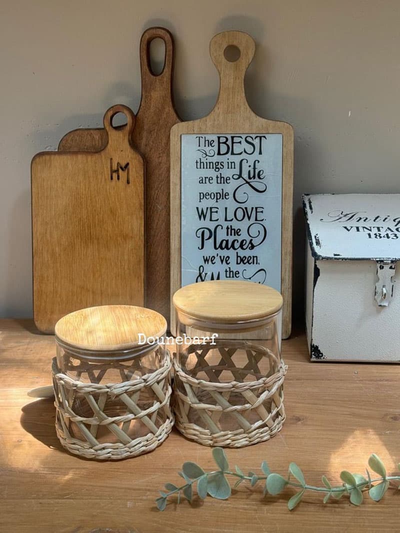 بانکه شیشه ای حصیری