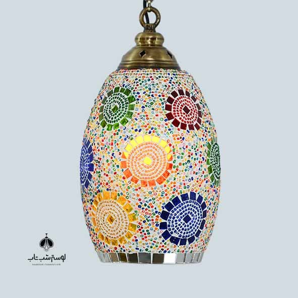 لوستر آویز تک شعله مراکشی بیضی pol کد 35