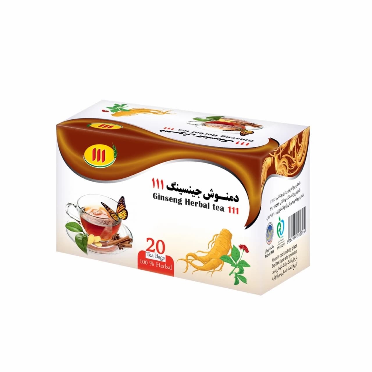 دمنوش جینسینگ 111 بسته 20 عددی