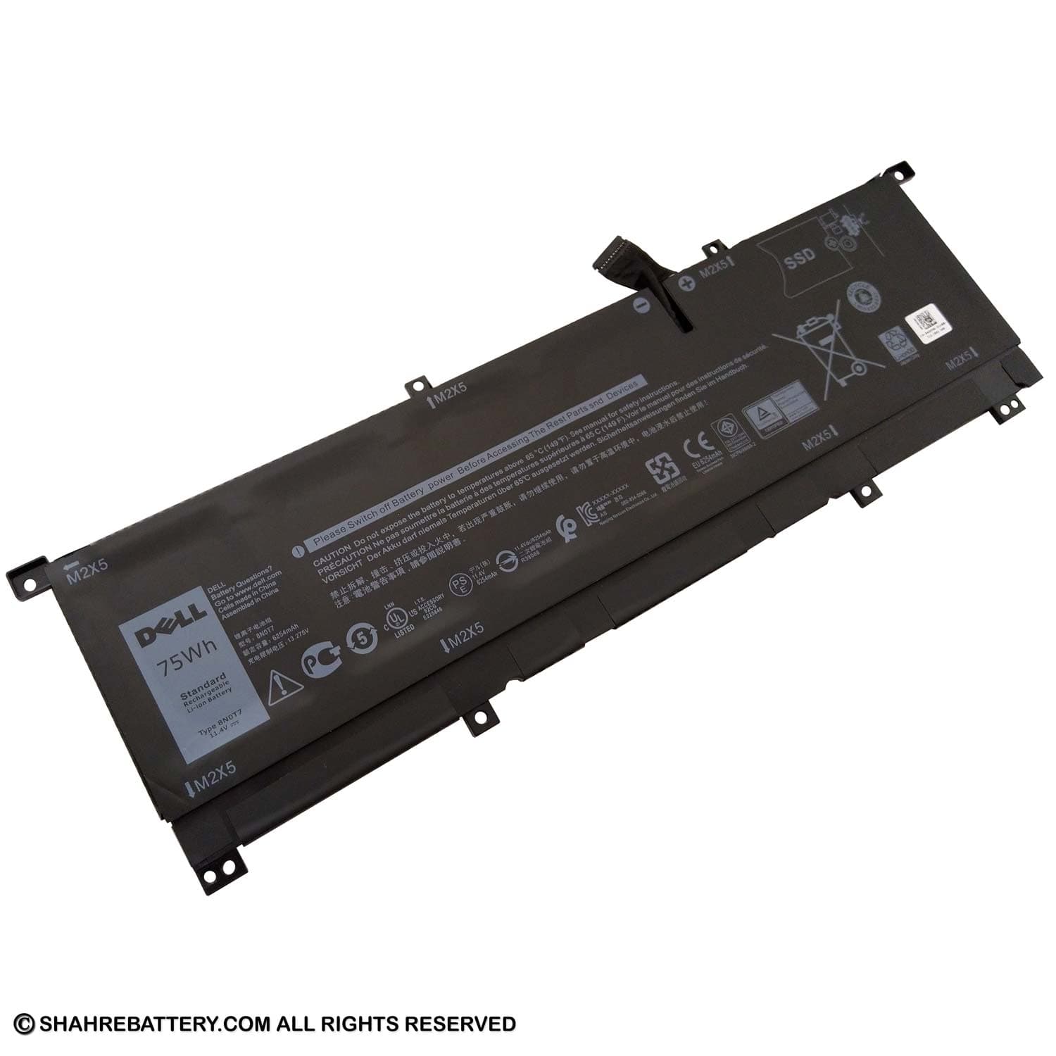 باتری اورجینال لپ تاپ دل Dell Xps 15 9575 8N0T7