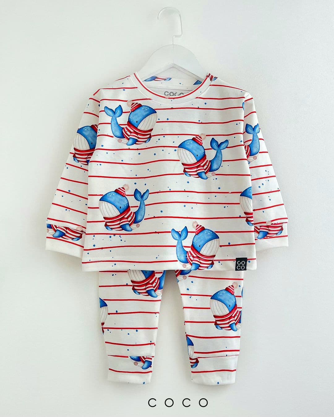 آستین بلند و شلوار راحتی بچگونه جنس پنبه چاپ وال