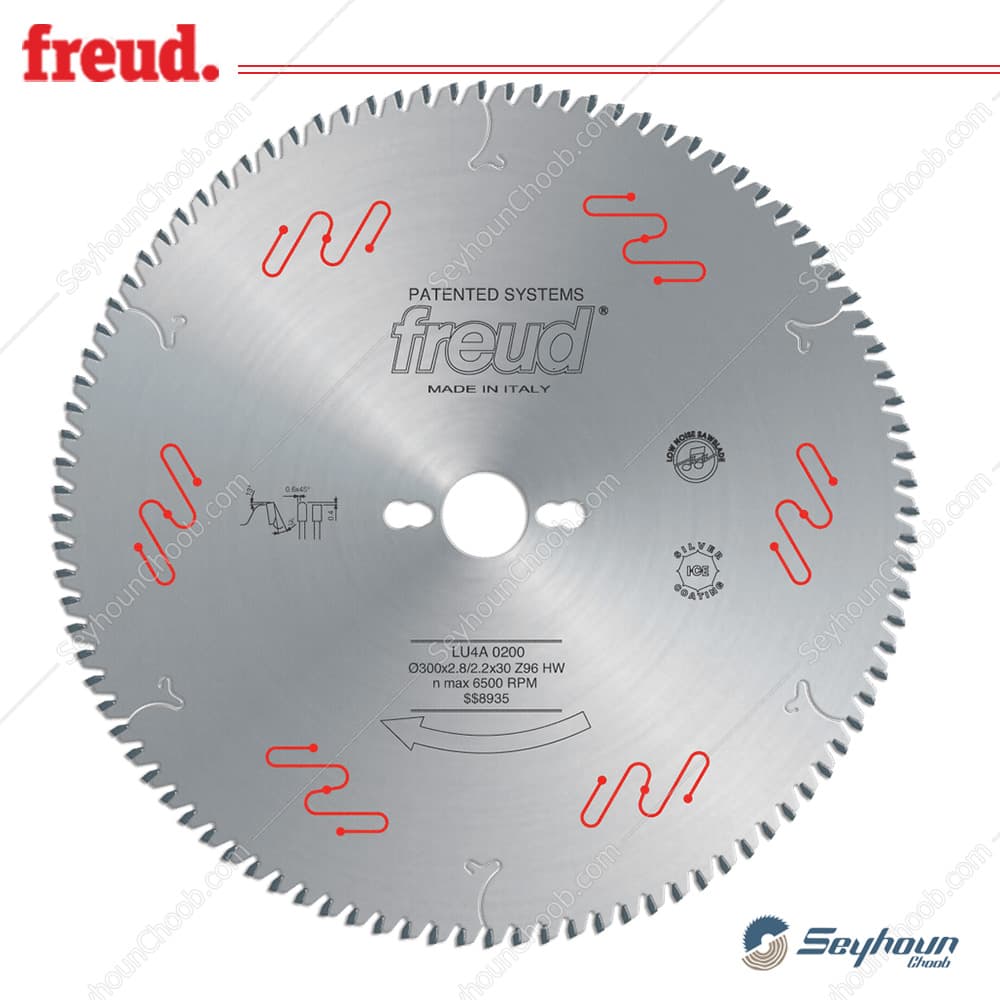 تیغ اره الماسه کورین بر قطر 35 سانتی متر 108 دندانه فرود مدل FREUD LU4D 0300