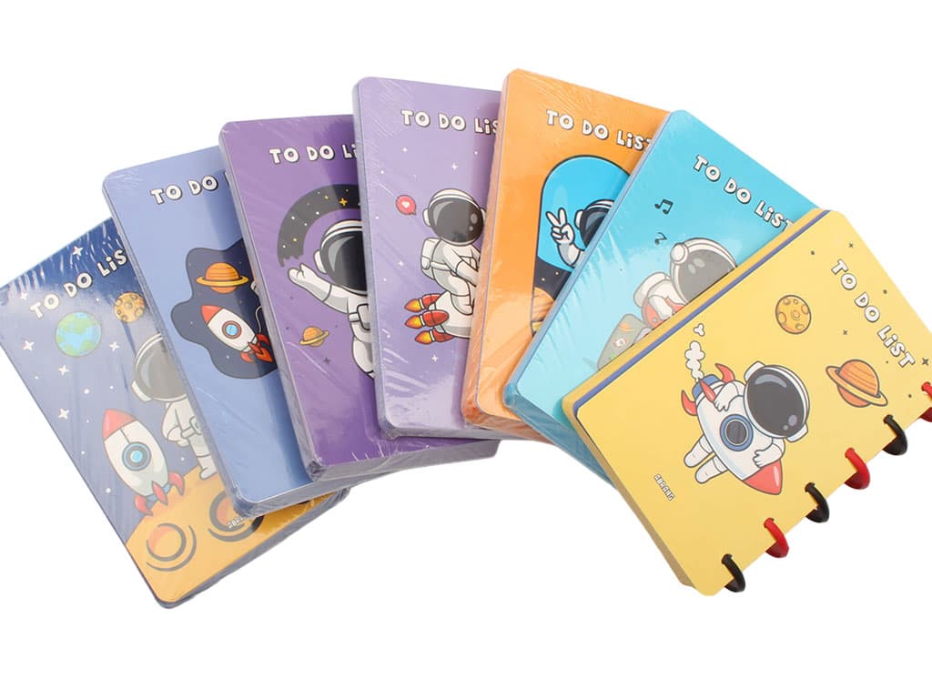 دفترچه یادداشت سیمی صد برگ To Do List طرح فضانورد