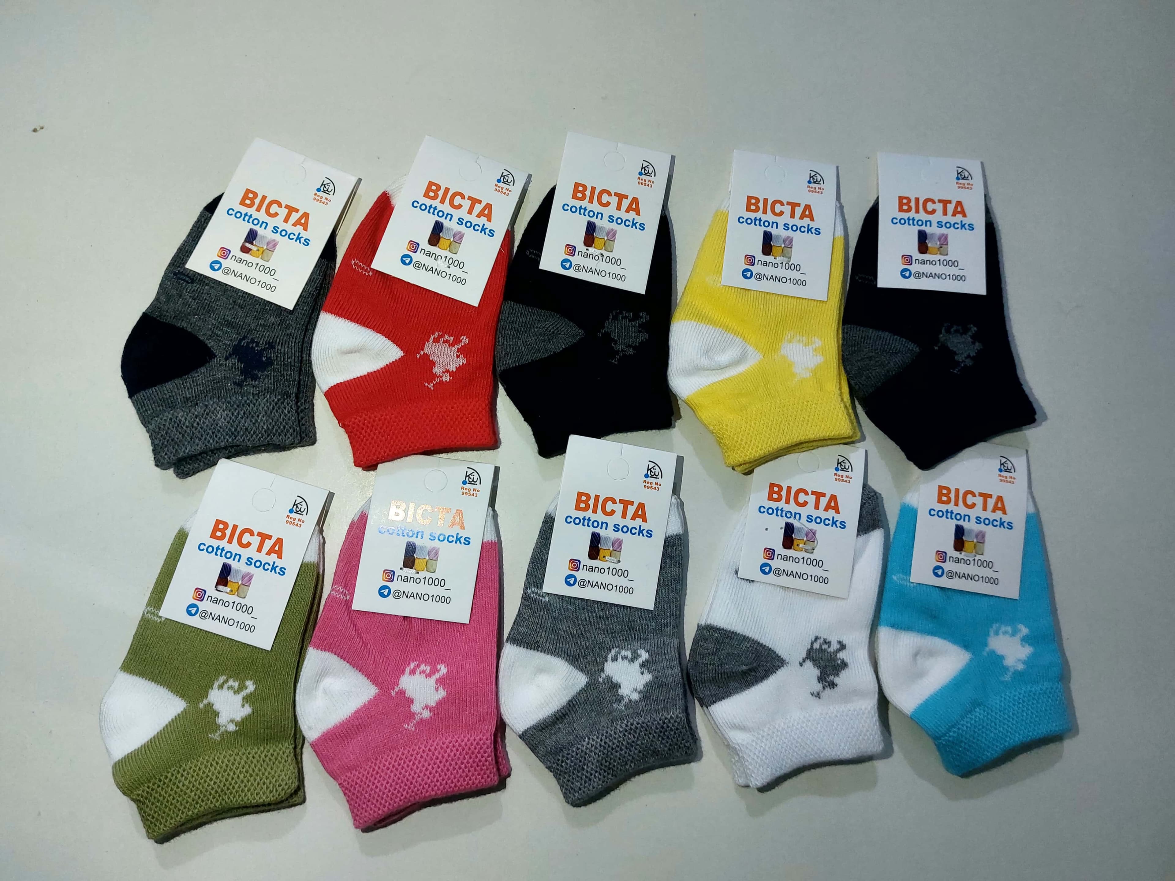 جوراب نیم مچ نوزادی طرح پولو