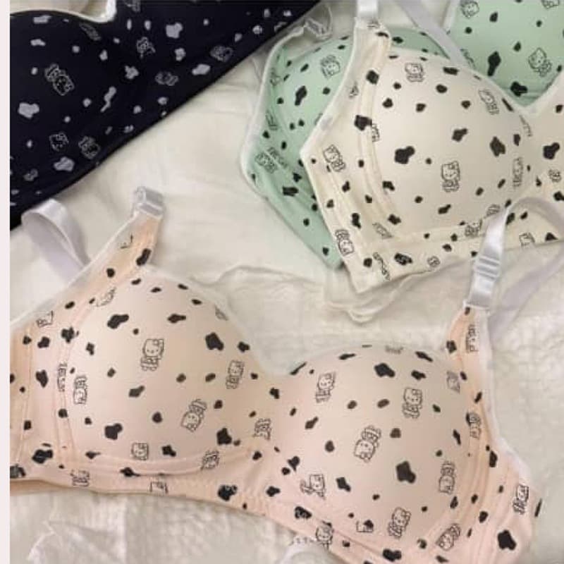 سوتین اسفجی پرسی زیره نخ سایز ۶۰ و۶۵ طرحدار کیتی