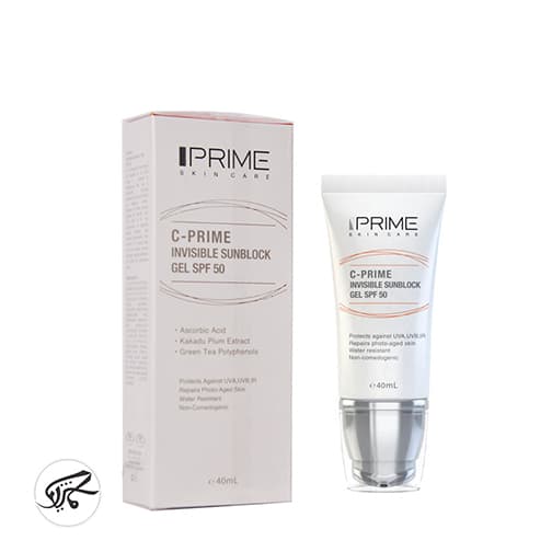 ژل ضدآفتاب بی رنگ حاوی ویتامین C پریم SPF50 Prime