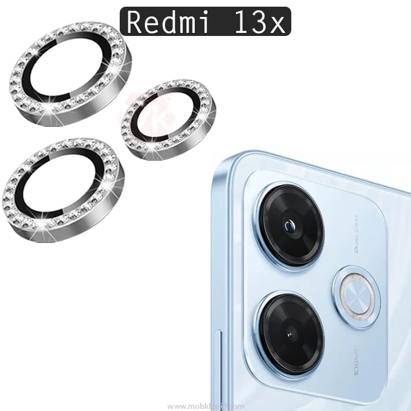 محافظ لنز نگین دار شیائومی Diamond Glitter Camera Lens Protector | Redmi 13X