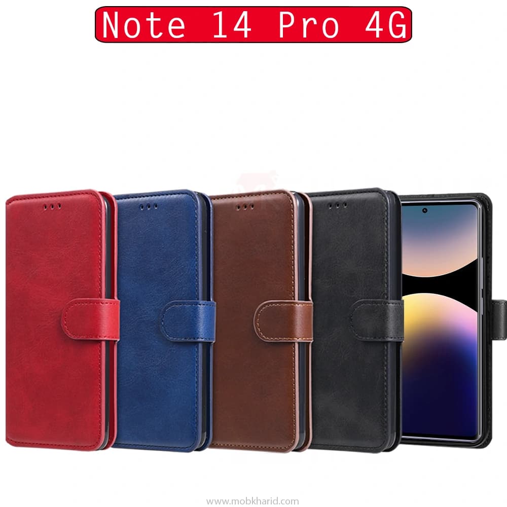 کیف محافظ Folio Flip Leather Cell Phone Case | Xiaomi Redmi Note 14 Pro 4G