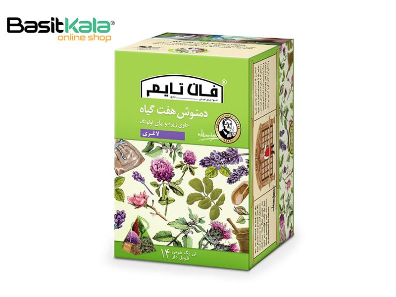 دمنوش کیسه ای هفت گیاه حاوی زیره و اولونگ ویژه لاغری 14 عددی فان تایم Fun Time