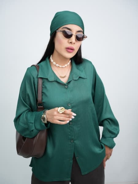 ست شومیز و اسکارف درخشان کد6222