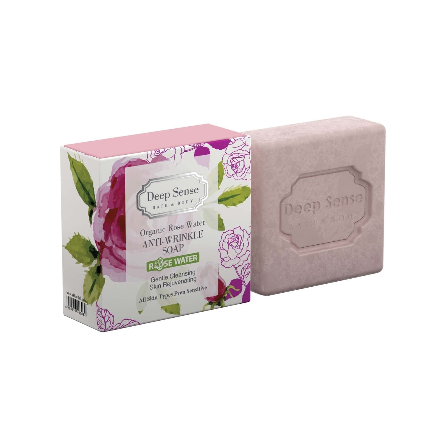 صابون دیپ سنس مدل گلاب مناسب انواع پوست به ویژه پوست های حساس وزن 75 گرم