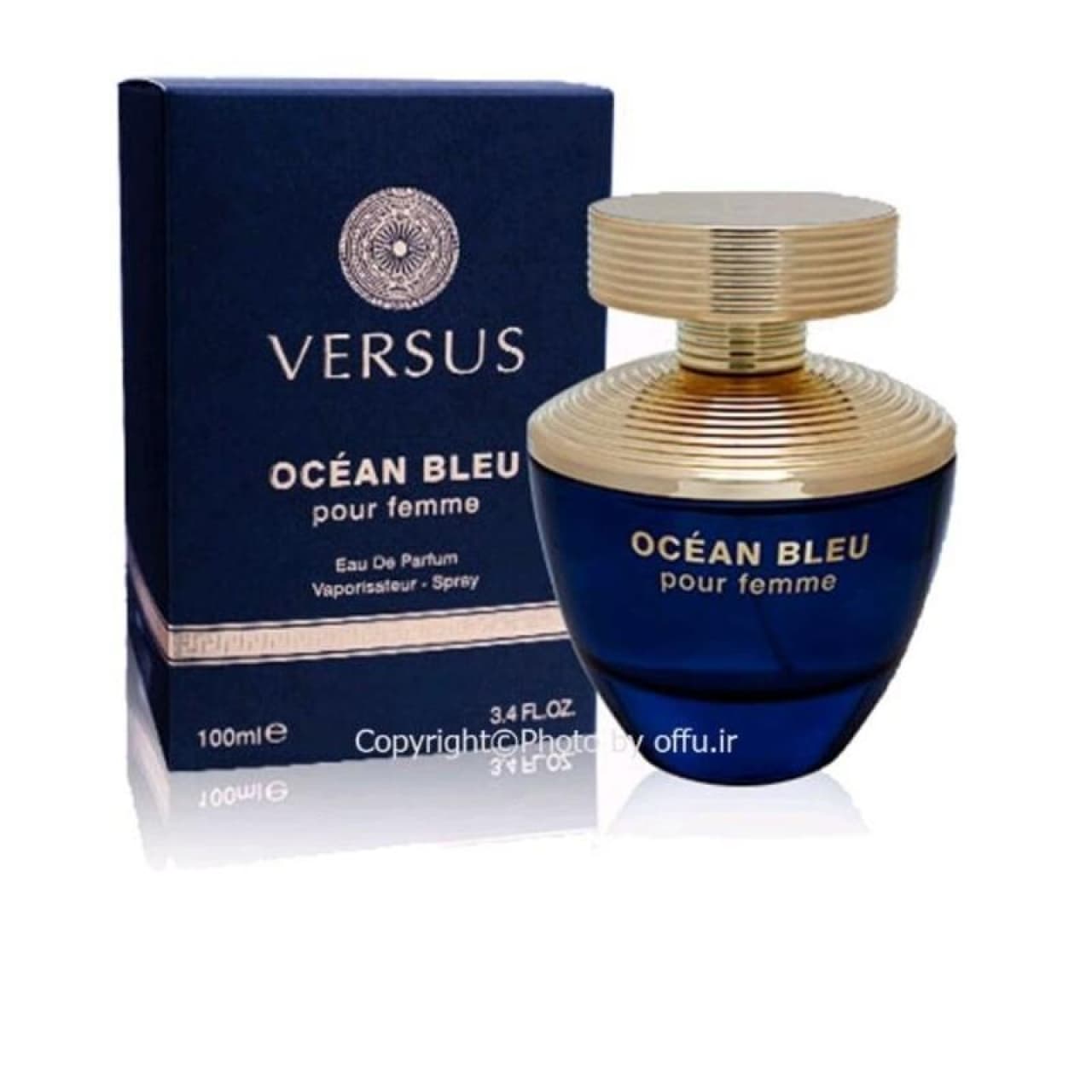 ادو پرفیوم زنانه فراگرنس ورد مدل ورساچه اوشن بلو پور فم حجم ۱۰۰ میل