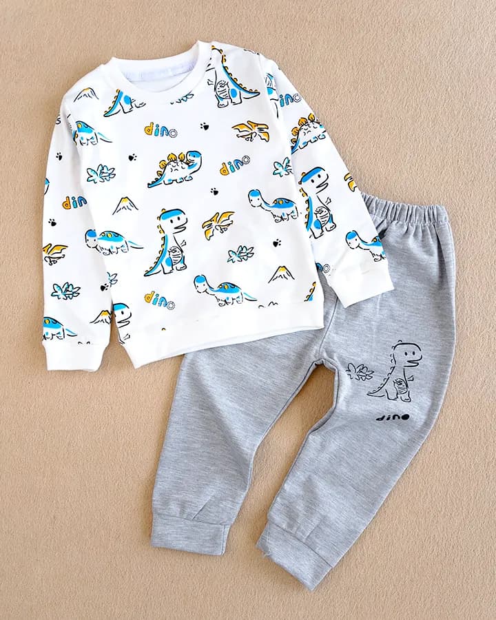 بلوز و شلوار مدل dino سفید