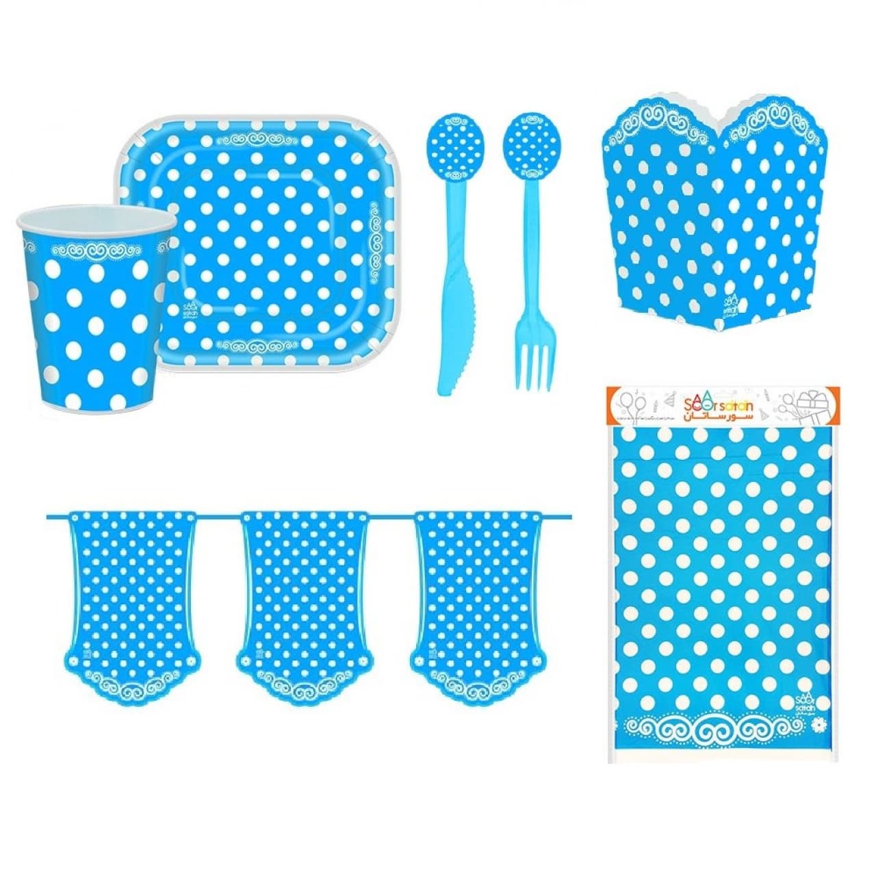 مجموعه 69 عددی تم تولد طرح خالدار