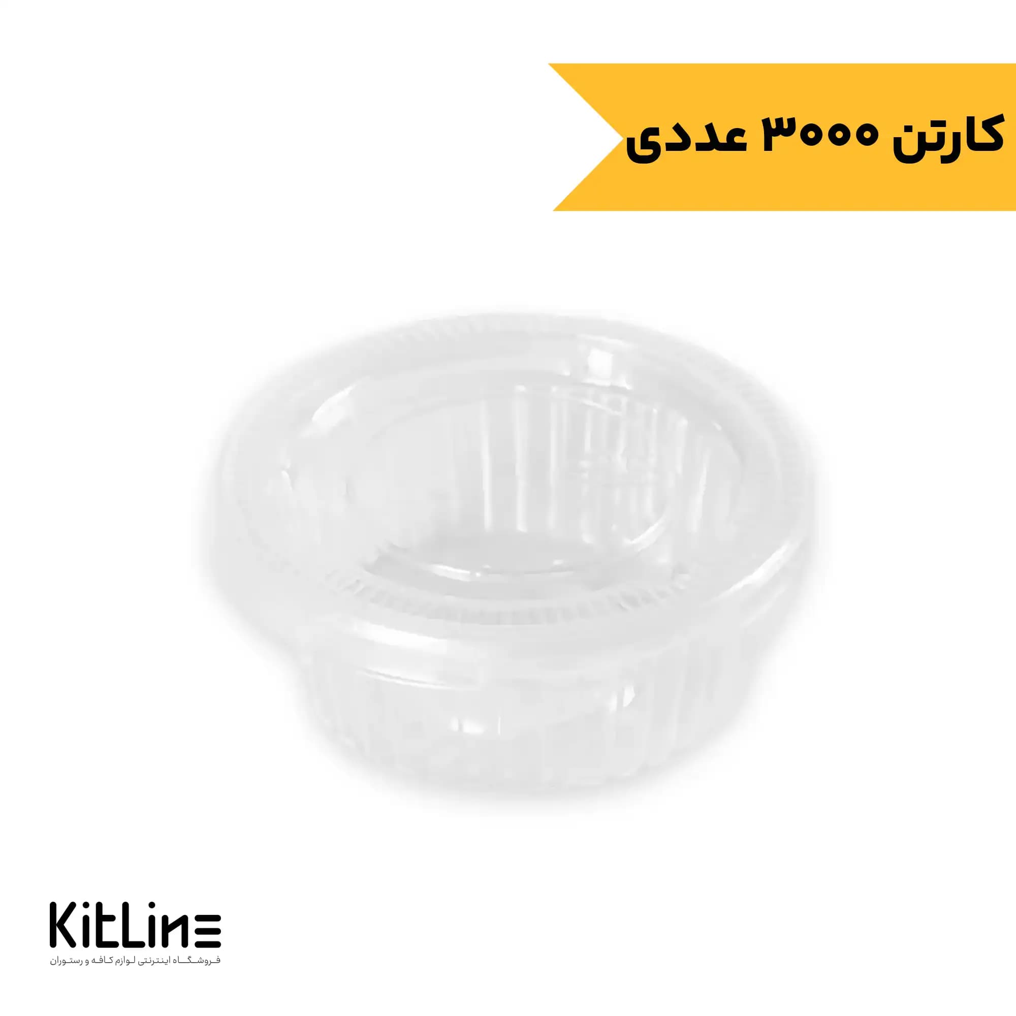 ظرف سس یکبار مصرف پلی پروپیلن ۴۵ میلی لیتری شفاف در دار (کارتن ۳۰۰۰ عددی)