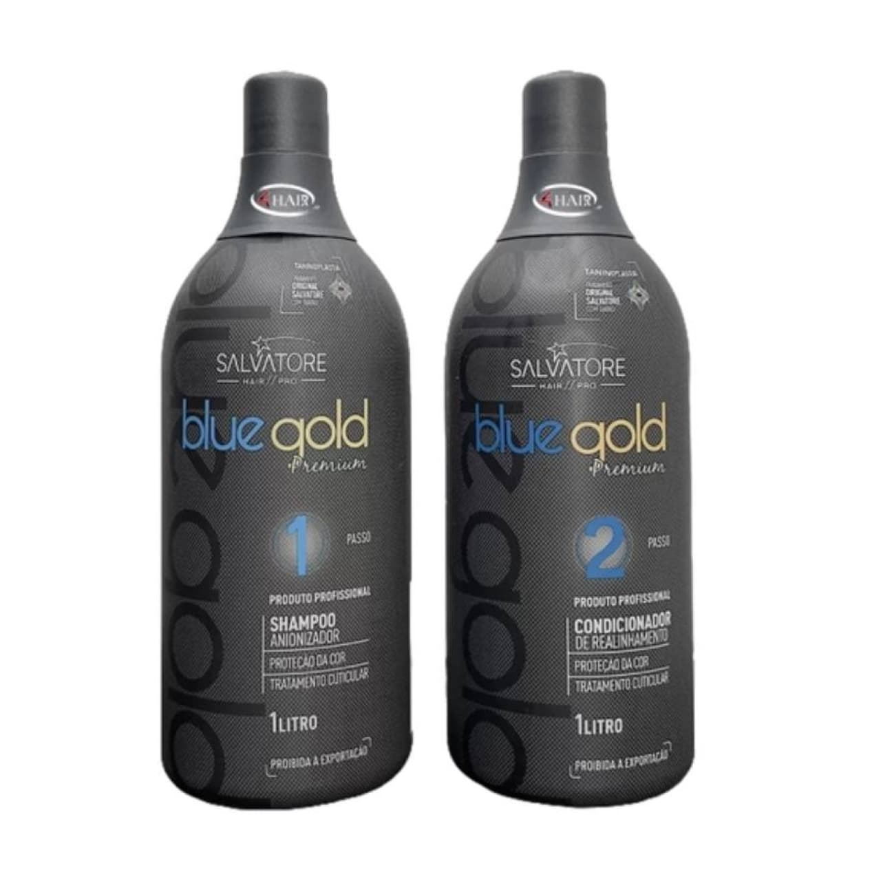 شامپو و کراتین سالواتور مدل Blue gold مجموعه 2 عددی حجم 2000 لیتری