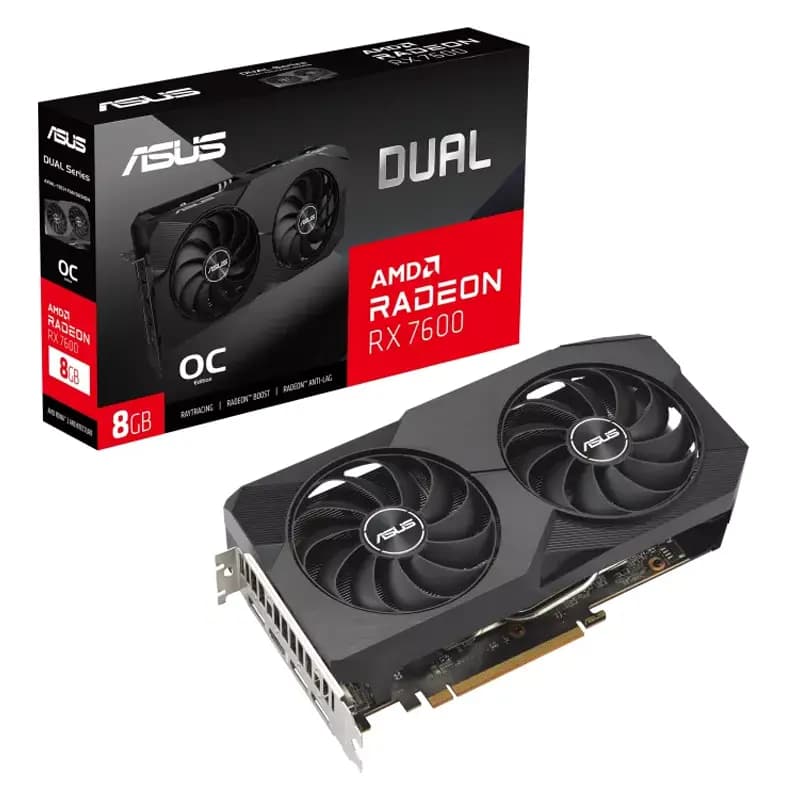 کارت گرافیک ایسوس Dual RX 7600 8GB OC