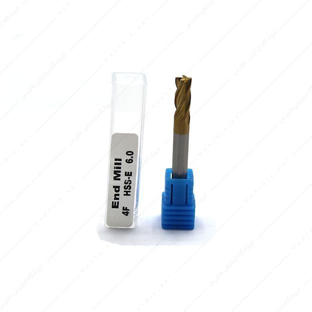 فرز سرتخت HSSE چهار پر طلایی قطر 6 کارگیر 15 دنباله 6 طول 57 میلی متر